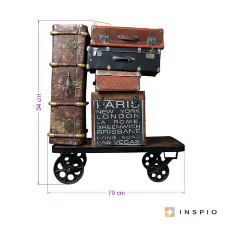 Stickermural - Chariot à bagages rétro