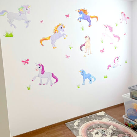 Dětské samolepky na zeď - Unicorns