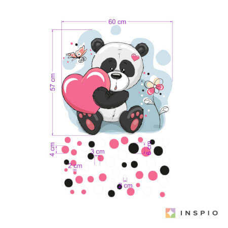 Teddybär mit einem Herzen - Sticker für Kinder