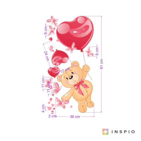 Wall stickers - Teddy bear and a balloon