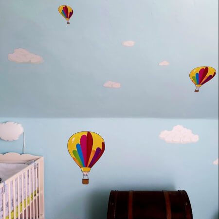 Nálepka na stenu - Teplovzdušný Balón I
