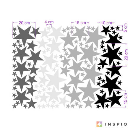 Nálepky na stenu- 100 hviezd
