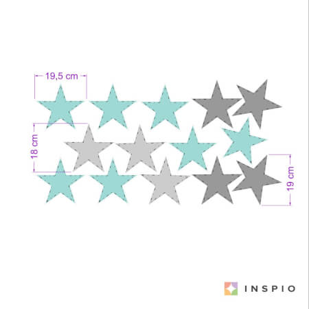 Wall stickers - Turquoise stars