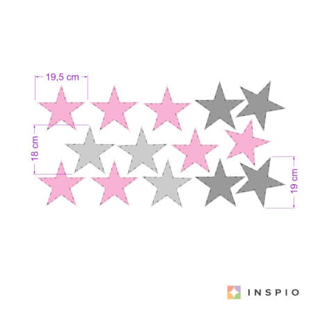 Stickers muraux - Étoiles colorées