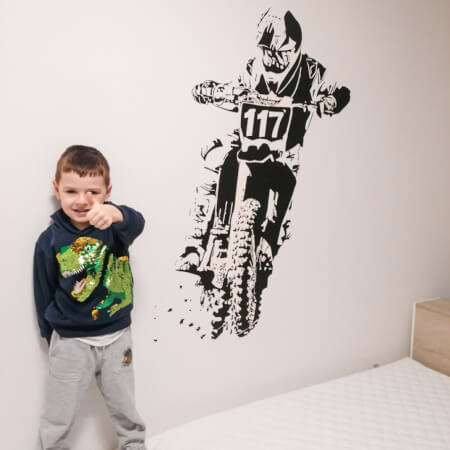 Nálepka na stenu - Motocross