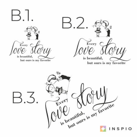 Sticker mural - Love story 