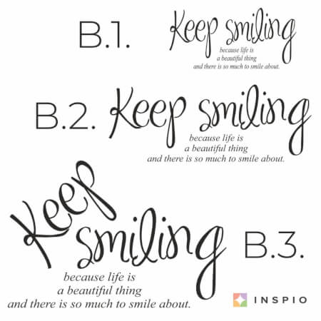 Nálepky na stenu - Keep smiling II.
