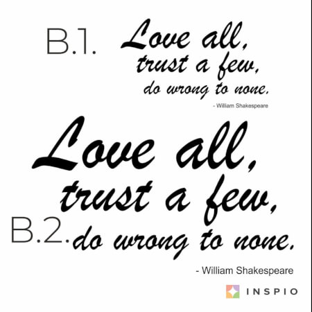 Samolepka na zeď - William Shakespeare - Love all, trust a few