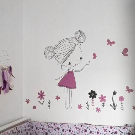 INSPIO fairy in pastel colours with butterflies and flowers