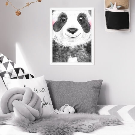 Cuadro para una habitación infantil - La imagen de un panda