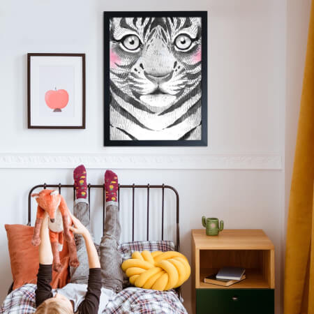Slika za otroško sobo – stenska dekoracija s tigrom