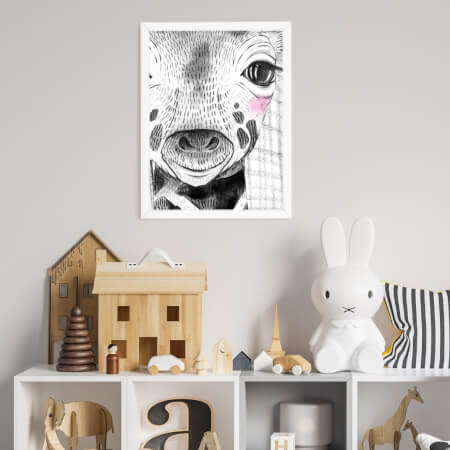 Obraz do detskej izby - Dekorácia so žirafou