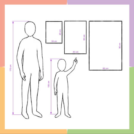 Quadro per la camera dei bambini - Colorato con ippopotamo