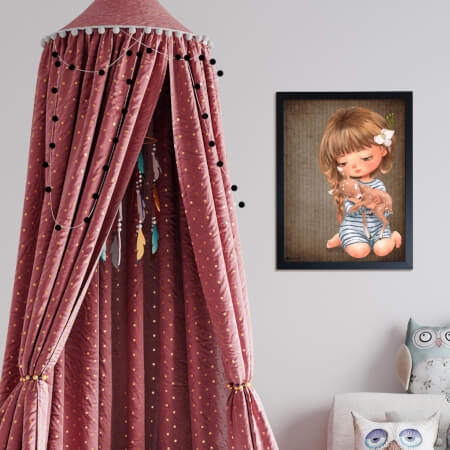 Obraz do detskej izby - Dievčatko so srnkou