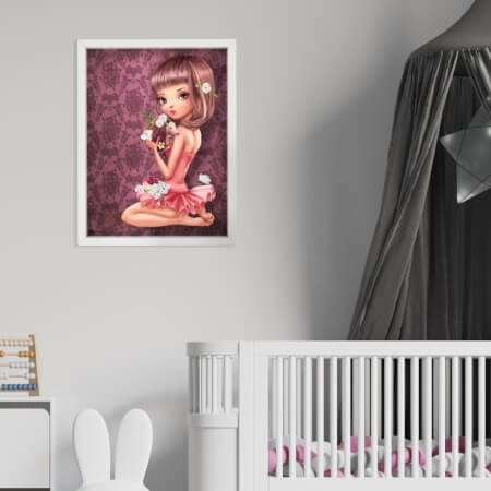 Obraz na zeď - Dívka s malým ježkem
