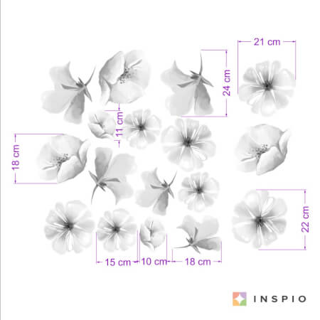 Tapéta - Szürke virágok