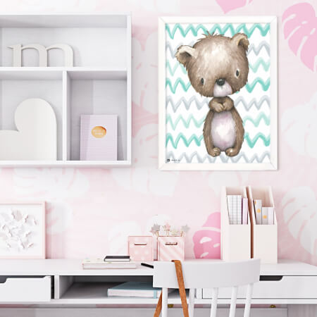INSPIO Bild im Kinderzimmer-Bär