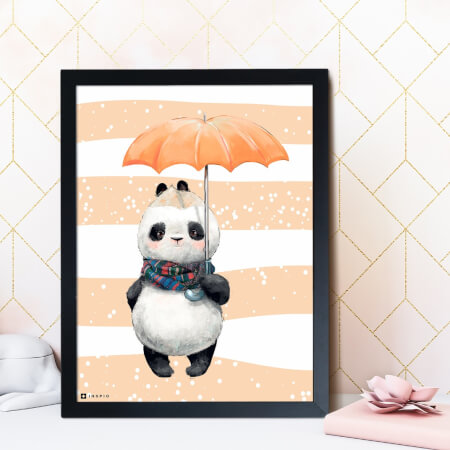 Plaque décorative avec panda pour enfants