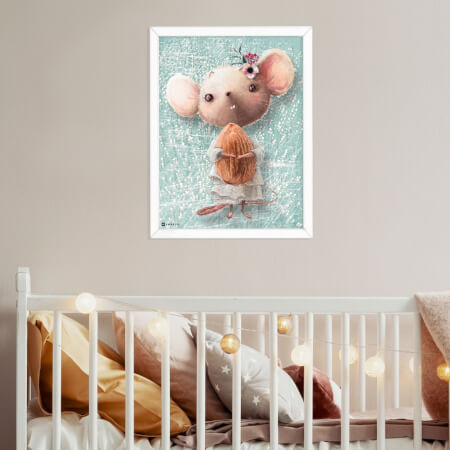 Obrazy na stěnu do dětského pokoje - Myška