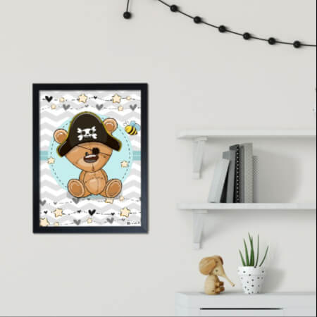Obraz medvídka piráta do dětského pokoje