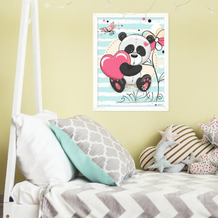 Bild für Kinderzimmer mit Panda