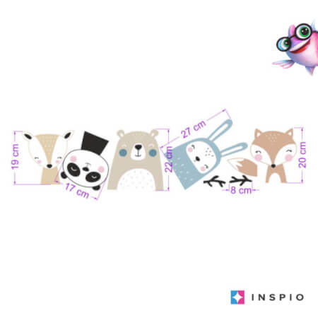 Originale stickers til barnets seng - dyr