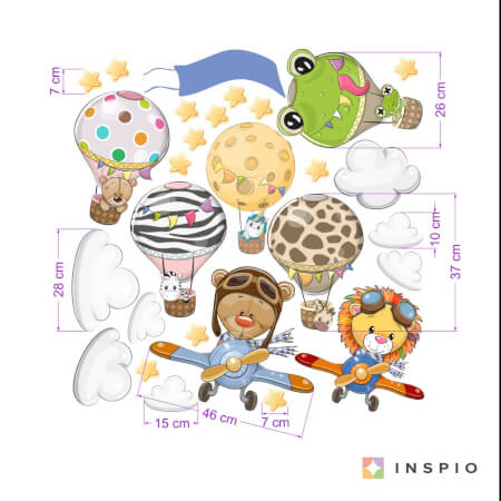Colourful animal stickers