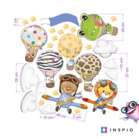 Colourful animal stickers