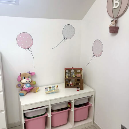 Балони за стая в пастелни цветове