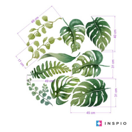 Wandtattoos - Tropische Blätter
