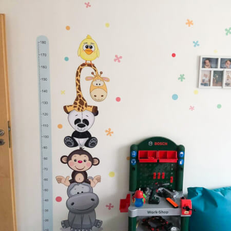 Wandsticker Messlatte für Kinderzimmer 
