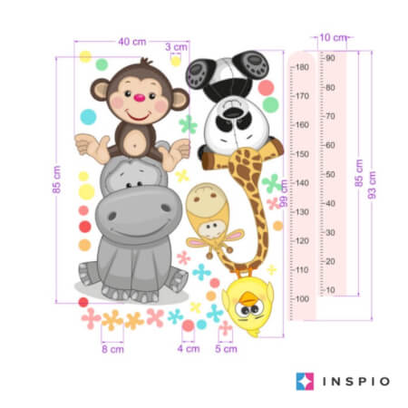 Pink growth chart for kids