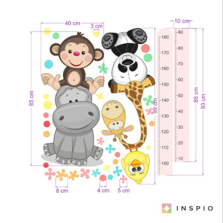 Pink growth chart for kids