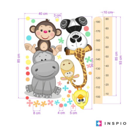 Стикер на метър за стена за детска стая – бебета животни