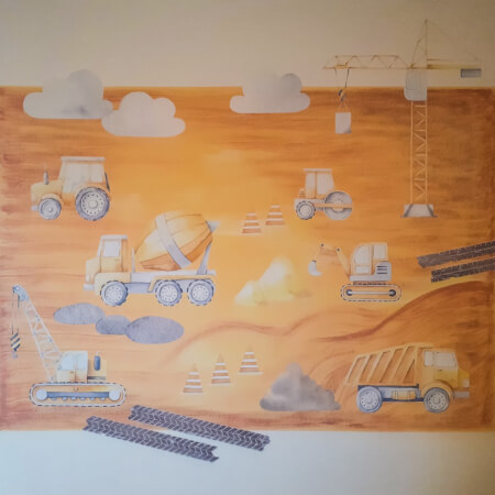 Wall stickers - Construction vehicles