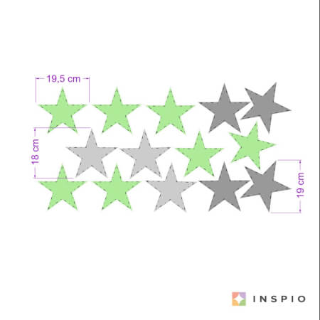 Groen gekleurde INSPIO sterren