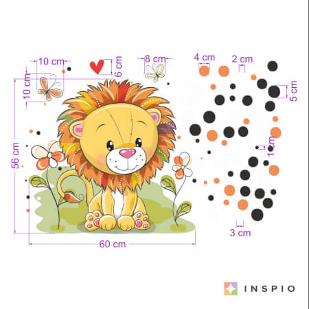 Väggklistermärke – litet lejon