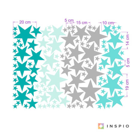 Constellation sticker in turquoise colour