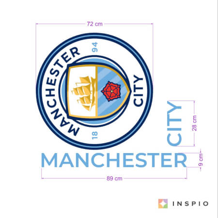 Adesivo murale del club di calcio Manchester City
