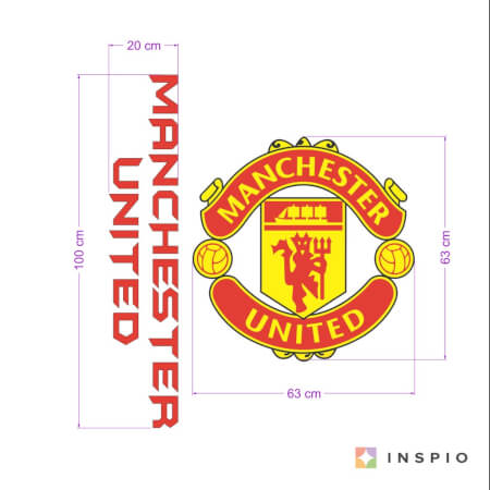 Adesivo Manchester United club di calcio