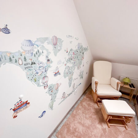 Sieninis lipdukas – vaikų žemėlapis