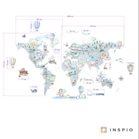 Mappa del mondo per ragazzi