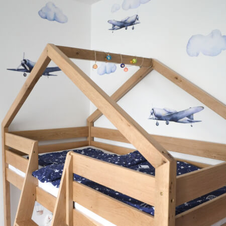 Sienų lipdukai – akvareliniai lėktuvai ir balionai