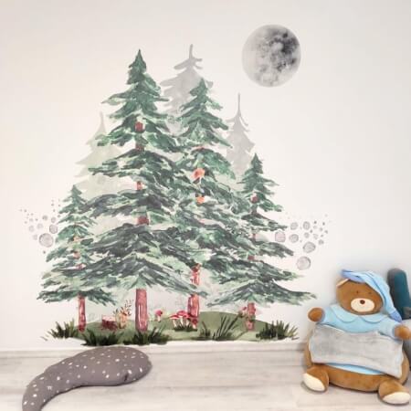 Forest in the moonlight - wall sticker