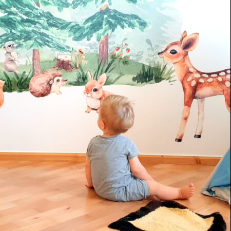 Горски животни - детски стикери за стена