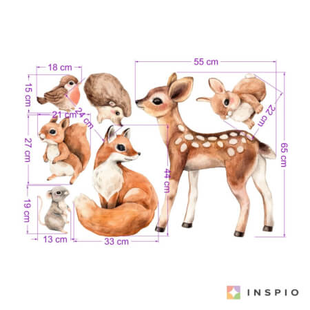 Stickers til børn – Skovens dyr