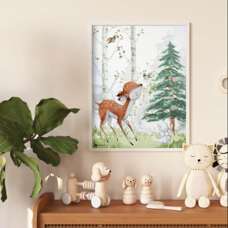 Stenska slika – Igrivi jelen