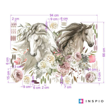 Romantische Sticker mit Pferden - Sticker für Teenager