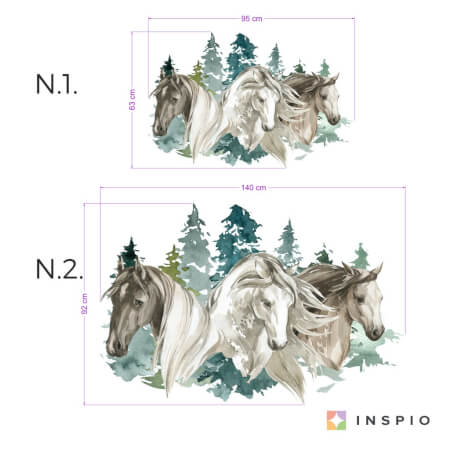 Sticker pour garçons - chevaux dans la nature
