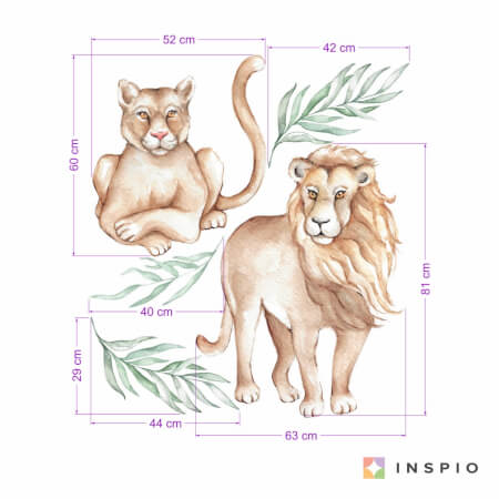Wall sticker - Lions from the wilderness